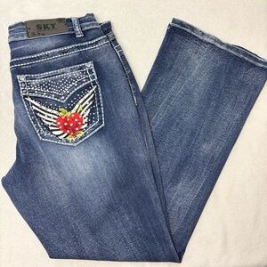 Sky Bootcut Low rise Jeans - Dark Blue size 15/16